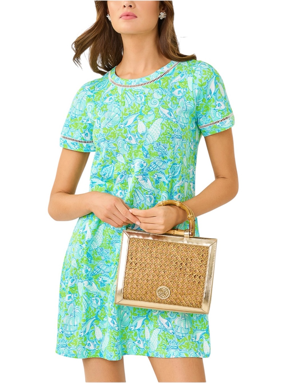NEW Lilly Pulitzer Cody T Shirt Dress Size Small Day Dream Throw Me A Line